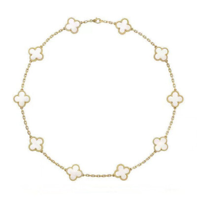 Alternative view of 【S925銀鍍金】10花16花20花多種顏色四葉草項鏈