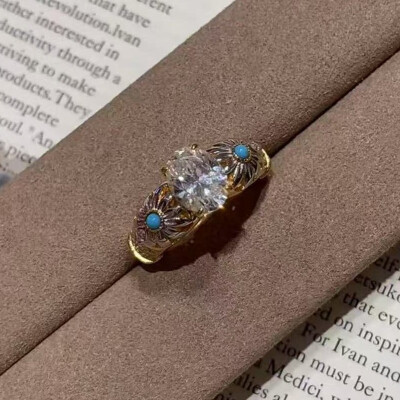 Alternative view of 【S925銀】小雛菊松石高碳鑽戒指