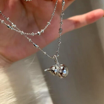 Alternative view of 【S925銀鍍金】金銀兩色星芒葫蘆仙女鏈項鏈